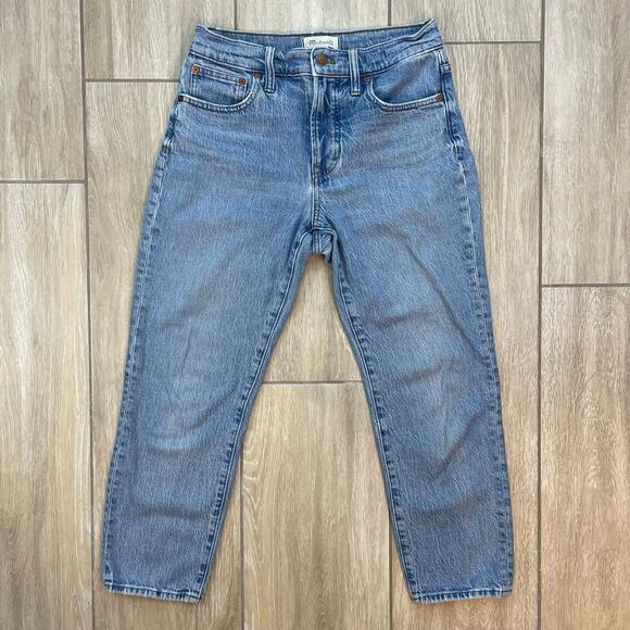 Madewell The Perfect Vintage Jean 27P Light Wash High Rise Straight Crop Denim - Picture 1 of 10